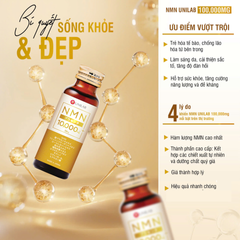 Nước Uống Hỗ Trợ Trẻ Hóa Unilab 100000mg - Collagen, Nhau Thai Heo, Cải Thiện Da, Tăng Cường Sức Khỏe, 10 Ống 50ml