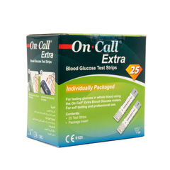 Que thử đường huyết Acon On Call Extra - Bộ 25 que thử glucose, đo nhanh, tiện lợi, không cần hiệu chỉnh, phù hợp cho máy On Call Extra