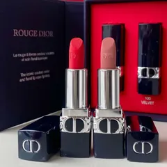 Set Son Mini Dior Rouge 999 Velvet & 100 Nude Look - Bảng Màu Đỏ Cổ Điển và Hồng Nude Sang Trọng Chất Son Mịn Mượt