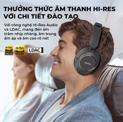 Tai nghe Bluetooth chụp tai Earfun Wave Pro ANC - Âm thanh Hi-res, chống ồn chủ động, pin 80 giờ, kết nối đa thiết bị