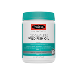 Viên uống dầu cá Swisse Ultiboost 1000mg Không Mùi - Hỗ Trợ Tim Mạch, Não Bộ và Xương Khớp, Bổ Sung Omega-3 Từ Cá Tự Nhiên