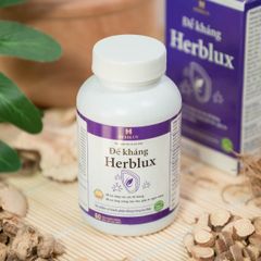 Viên uống Đề kháng Herblux - Tăng cường miễn dịch, hỗ trợ tiêu hóa ngon miệng & giấc ngủ cho người suy nhược, 60 viên bổ sung sức khỏe