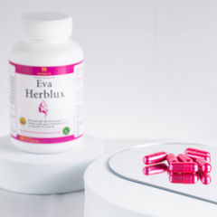 Viên Uống Hỗ Trợ Điều Kinh Eva Herblux - Giúp Hoạt Huyết, Cân Bằng Kinh Nguyệt, Giảm Đau Bụng Kinh, 60 Viên
