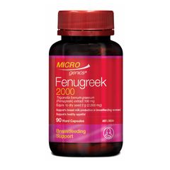 Viên Uống Lợi Sữa Microgenics Fenugreek 2000mg - Tăng Cường Sản Sinh Sữa Mẹ Tự Nhiên, Giúp Sữa Đặc và Ngon Hơn