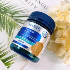 Viên uống nghệ Turmeric 3333+ Wagner - Hỗ trợ giảm đau xương khớp và viêm, chứa Vitamin C - Lọ 100 viên Bổ trợ xương khớp