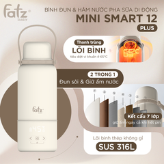Bình Đun và Hâm Nước Pha Sữa Di Động Fatzbaby Mini Smart 12 Plus FB3632FD - Thiết Bị Đa Chức Năng Chăm Sóc Bé An Toàn và Thông Minh