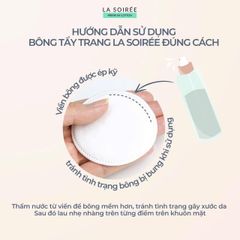 Bông Tẩy Trang La Soirée Premium Cotton 225 Miếng - Siêu Mềm Mịn, Thấm Hút Tốt, Phù Hợp Với Mọi Loại Da