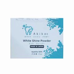 Bột làm trắng răng Nhật Bản Akiko White Shine - Giúp loại bỏ mảng bám và ố vàng, hỗ trợ tái tạo men răng chắc khỏe 26g