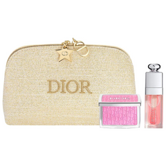 Bộ Quà Tặng Dior Lip & Cheek Pink Glow Ritual Set 3 Món - Phấn Má Hồng & Son Dưỡng Môi Hồng Nhạt Sang Trọng, Phù Hợp Mọi Dịp