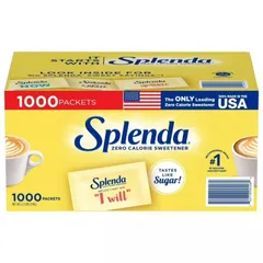 Đường ăn kiêng Splenda Zero Calorie Sweetener - Vị ngọt tự nhiên không calo, lý tưởng cho người tiểu đường và giảm cân, đóng gói tiện lợi 1000 gói.