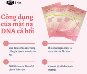 Mặt Nạ Tế Bào Gốc Salmon Microfiber MTC Skin - Phục Hồi & Dưỡng Da, Chống Lão Hóa, Cấp Nước, 10 Miếng