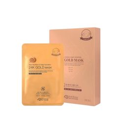 Mặt Nạ Vàng 24K Cấp Ẩm Sâu - Gold Mask Face Nutrition & Deep Hydration, Chiết Xuất Ốc Sên, Làm Sáng Da, Dưỡng Ẩm Tối Ưu