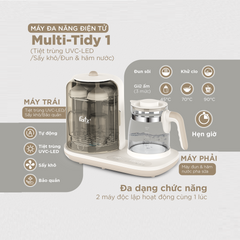 Máy tiệt trùng đa năng Fatzbaby Multi-Tidy 1 FB9618HB - Sấy khô, đun và hâm nước, khoang sấy 5.5L, công nghệ UVC-LED