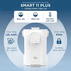 Máy Đun và Hâm Nước Pha Sữa Fatzbaby Smart 11 Plus FB3835HB - 3.6L, Chức Năng Khử Clo, Màn Hình LED, An Toàn cho Trẻ Em