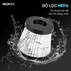 Máy Hút Bụi Cầm Tay Ô Tô Medicar 100W - Sạc Qua Tẩu Xe, Lực Hút Mạnh 6500PA, Tiện Lợi Vệ Sinh Nội Thất Ô Tô