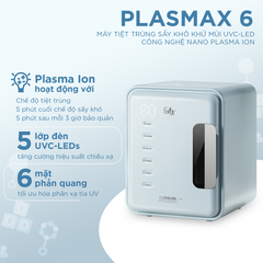 Máy Tiệt Trùng Sấy Khô Fatzbaby Plasmax 6 FB4822FK - Khử Mùi Hiệu Quả Với Công Nghệ UVC LED & Ion Plasma, Dung Tích 22L