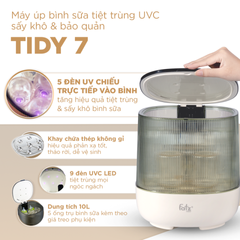 Máy Úp Bình Sữa Tiệt Trùng UVC Fatzbaby Tidy 7 FB4626ZH-1 - Sấy Khô Nhanh Với 9 Đèn UVC LED, An Toàn & Hiệu Quả