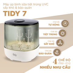 Máy Úp Bình Sữa Tiệt Trùng UVC Fatzbaby Tidy 7 FB4626ZH-1 - Sấy Khô Nhanh Với 9 Đèn UVC LED, An Toàn & Hiệu Quả