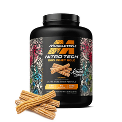 Muscletech Nitrotech 100% Whey Gold 5lbs - Bột Protein Hỗ Trợ Tăng Cơ, Chất Lượng Đỉnh Cao, Vị Churros & Dulce De Leche