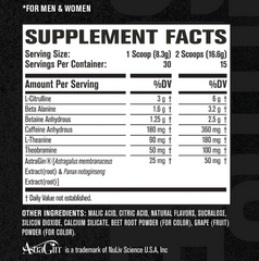 Bột Tăng Cường Sức Mạnh Pre-Workout Nitro Surge Jacked Factory - Hỗ Trợ Tăng Cơ, Tăng Năng Lượng, Hương Vị Nguyên Bản 252g