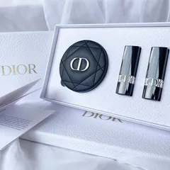 Set 2 Son Môi Mini Kèm Gương Dior Couture Colour 999 Velvet Đỏ Quyến Rũ & 100 Velvet Nude Tinh Tế - Qùa Tặng Sang Trọng Cho Nữ