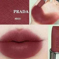 Son Prada Monochrome Hyper Matte B15 - Son Môi Đỏ Mận Quyến Rũ, Công Thức Dưỡng Ẩm, Chất Son Lì Mịn Mượt, Phong Cách Thời Trang Nữ