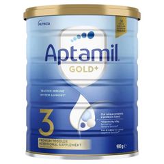 Sữa Aptamil Gold+ Úc cho trẻ từ 0-3 tuổi - Công thức dinh dưỡng cao cấp hỗ trợ miễn dịch và phát triển trí não, 900g