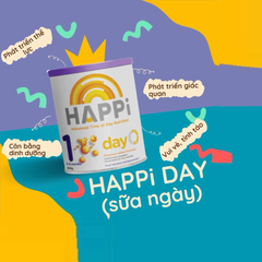 Sữa Bột HAPPi Day 1 Dinh Dưỡng Thời Gian Ngày - Sữa Công Thức Cho Trẻ Sơ Sinh Từ 0-6 Tháng Tuổi, Hỗ Trợ Tiêu Hóa Tốt