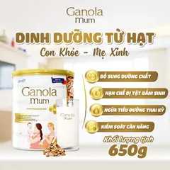 Thực phẩm dinh dưỡng Ganola Mum cho mẹ bầu - Bổ sung dưỡng chất, tăng cường sức khỏe và chất lượng sữa mẹ, hương vị thơm ngon, dễ uống.