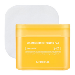 Toner Pad Mediheal Vitamide Brightening - Hỗ trợ làm sáng da, cấp ẩm, cải thiện vết thâm, hộp 100 miếng, phù hợp cho da nhạy cảm.