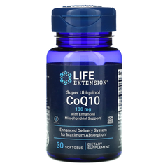 Viên uống hỗ trợ tim mạch Life Extension Super Ubiquinol CoQ10 100mg của Mỹ - Cải thiện sức khỏe tim mạch, không gluten, không biến đổi gen