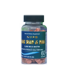Viên nhai dinh dưỡng tóc, móng và da Novo Hair Skin & Nail 5000MCG Biotin - Kẹo dẻo bổ sung Vitamin từ Mỹ, vị thơm ngon