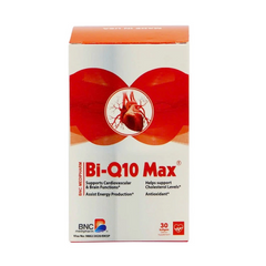 Viên uống hỗ trợ tim mạch Bi-Q10 Max - Tăng cường sức khỏe tim mạch, giảm mỡ máu và hỗ trợ chống oxy hóa - 30 viên