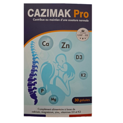 Viên uống hỗ trợ xương khớp Cazimak Pro - Bổ sung Canxi, Vitamin D3, K2 cho sức khỏe xương khớp người lớn và trẻ em