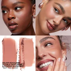 Má hồng Patrick Ta Take Cream & Powder Blush Duo Not Too Much - Phấn trang điểm màu hồng đất, dễ tán, tiện dụng với gương, 2 ngăn riêng biệt.