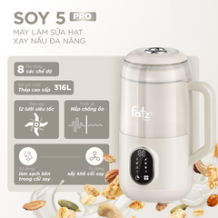 Máy Làm Sữa Hạt Đa Năng Fatzbaby Soy 5 Pro FB5020TL - Thiết Kế Thông Minh, Xay Mịn, Nấu Nóng, Giữ Ấm, Tự Làm Sạch
