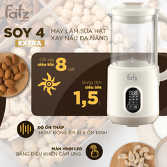 Máy làm sữa hạt xay nấu đa năng Fatzbaby Soy 4 Extra FB5050TL - Thiết kế thông minh, xay siêu mịn, dung tích 1.5 lít, 8 chức năng tiện lợi