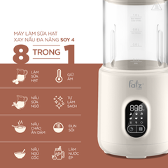 Máy Làm Sữa Hạt Fatzbaby Soy 4 FB5030TL - Xay Nấu Đa Năng 8in1, Giữ Ấm Tự Động, Dung Tích 1L, Thiết Kế Thông Minh Chất Lượng Cao
