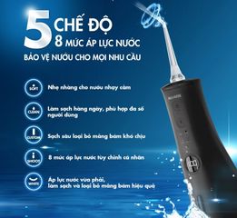 Máy Tăm Nước Cầm Tay Havatek - 5 Chế Độ Đầu Xoay 360, Tia Nước Siêu Mảnh 0.6mm, Vệ Sinh Răng Miệng Sâu, Dung Tích 300ml