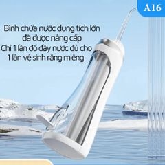 Máy tăm nước cầm tay SeaSy A16 - Thiết kế nhỏ gọn, 3 chế độ áp lực, chăm sóc răng miệng hiệu quả, sạch sẽ và dễ dàng sử dụng tại nhà