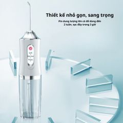 Máy tăm nước cầm tay SeaSy A8 Pro - 3 chế độ làm sạch và đầu tăm xoay 360 độ, giúp chăm sóc răng miệng hiệu quả, tiện lợi mang theo.