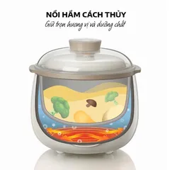 Nồi Nấu Cháo Chậm Seka 0.8L Đa Năng Có Xửng Hấp - Thiết Kế Thông Minh, Tiện Lợi Cho Bữa Ăn Bổ Dưỡng Gia Đình