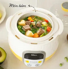 Nồi Nấu Cháo Chậm Seka 0.8L Đa Năng Có Xửng Hấp - Thiết Kế Thông Minh, Tiện Lợi Cho Bữa Ăn Bổ Dưỡng Gia Đình