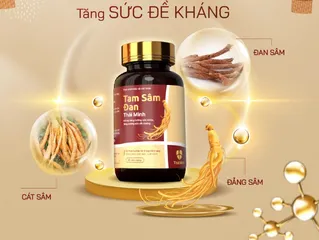Viên uống Tam Sâm Đan Thái Minh - Tăng cường sức đề kháng tự nhiên cho cơ thể, hộp 30 viên bổ sung miễn dịch khỏe mạnh