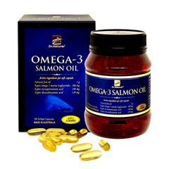 Viên dầu cá hồi Omega 3 Salmon Oil Dr Natural - Hỗ trợ sức khỏe tim mạch và thị lực, 180 viên, sản phẩm từ Úc