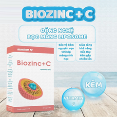 Viên uống Biozinc+C Bổ Sung Kẽm & Vitamin C - Tăng Cường Sức Khỏe & Miễn Dịch, Hộp 30 Viên, Thích Hợp Cho Người Mệt Mỏi, 12 Tuổi Trở Lên