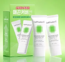 Combo 2 Kem Chống Nắng Cell Fusion C Advanced Clear Sunscreen 100 SPF50+ PA++++ - Kiểm Soát Dầu, Chống Tia UV Tối Ưu Cho Da Nhạy Cảm