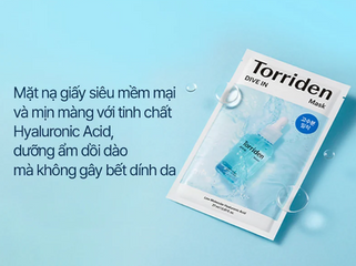 Hộp 10 Miếng Mặt Nạ Cấp Ẩm Torriden DIVE-IN - Mặt Nạ Hyaluronic Acid Dưỡng Ẩm Cho Mọi Loại Da