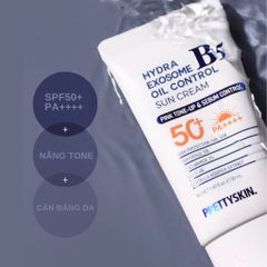 Kem Chống Nắng Kiềm Dầu Pretty Skin Hydra B5 Exosome - SPF50+ PA++++ Cho Da Dầu, Mụn, Nhạy Cảm - Bảo Vệ và Dưỡng Ẩm Tối Ưu