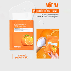 Mặt Nạ Dưỡng Sáng Pretty Skin The Pure Jeju Tangerine Vita C - Chiết Xuất Quýt Jeju Giàu Vitamin C, Phục Hồi Làn Da Rạng Rỡ